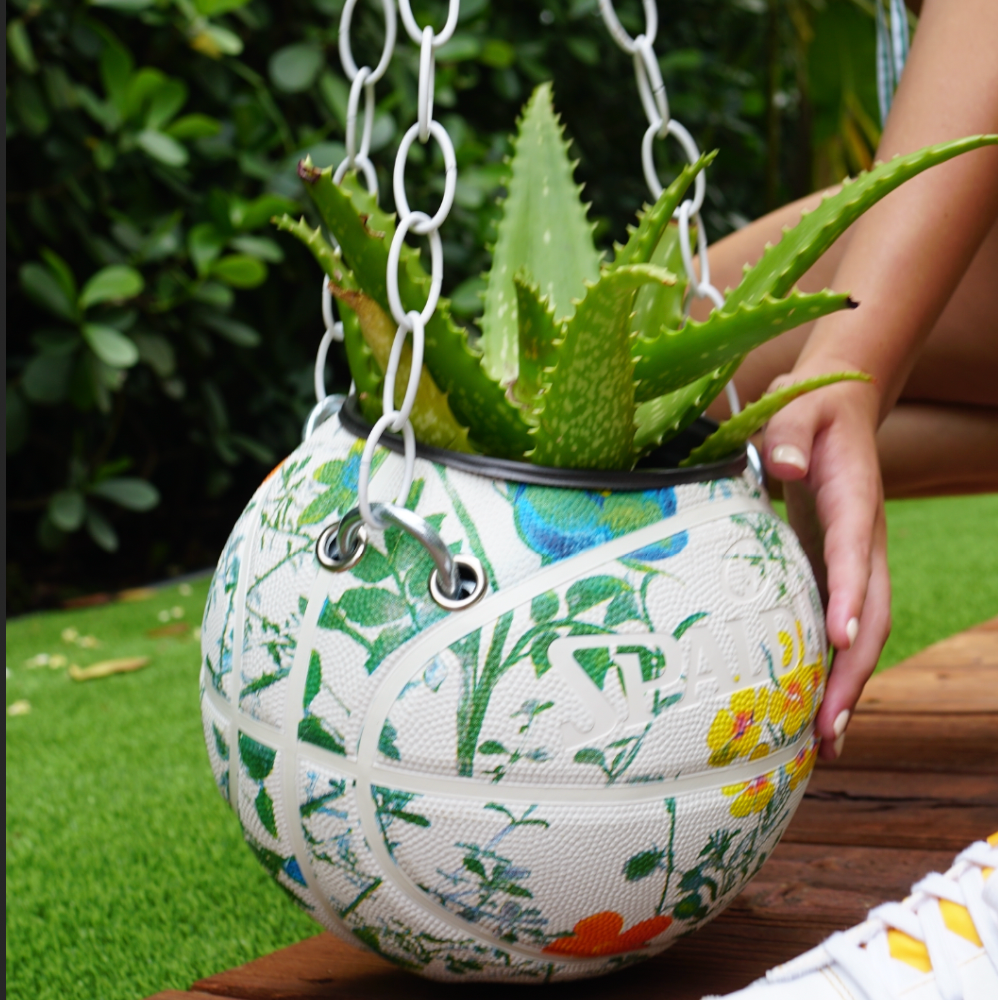 basketball plant pot Floral Basketball Planter