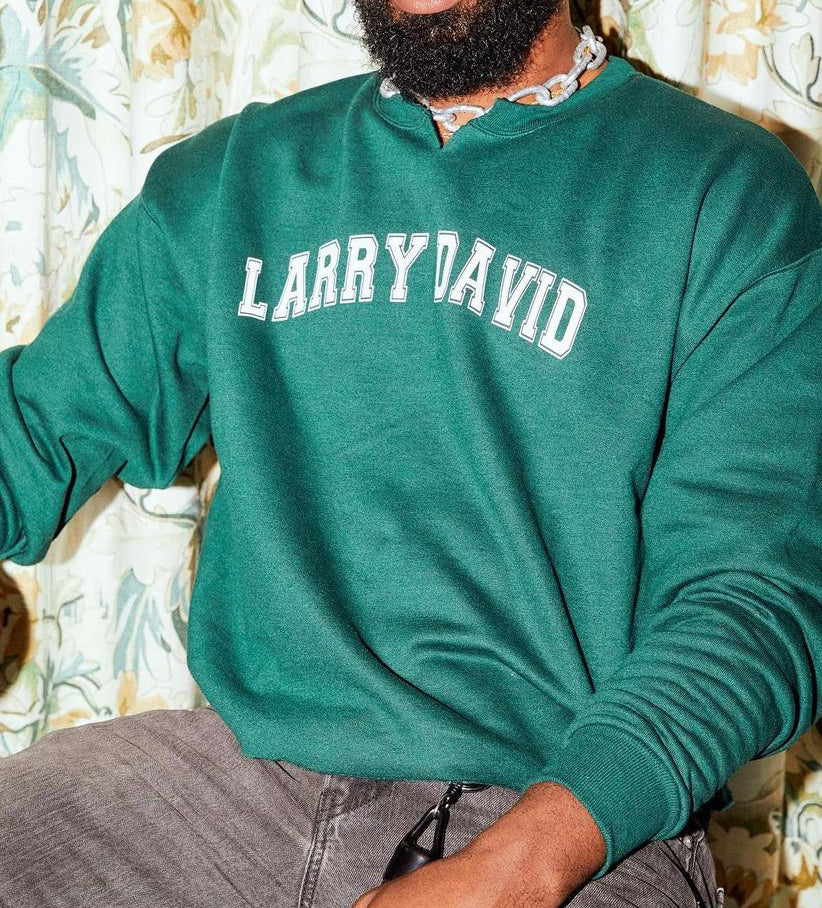 
            
                Load image into Gallery viewer, Larry David Upcycled Crewneck
            
        