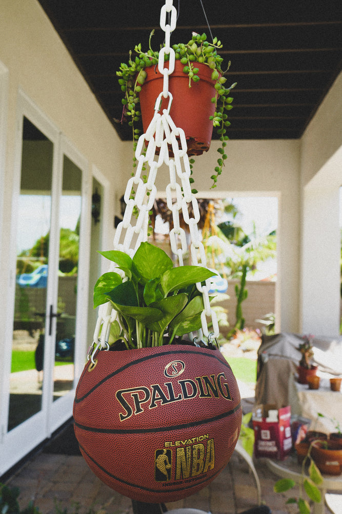 
            
                Load image into Gallery viewer, Classic Brown Spalding Basketball Planter
            
        